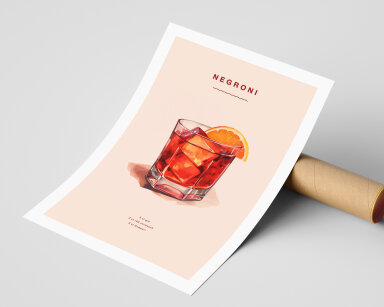 Negroni poster - Drinkposter