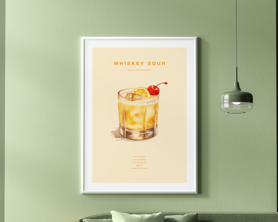 Whiskey Sour poster - Drinkposter
