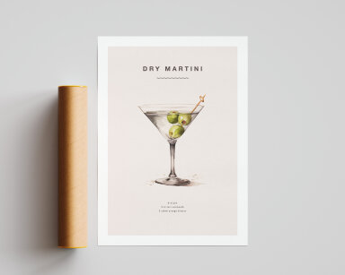Dry Martini poster - Drinkposter