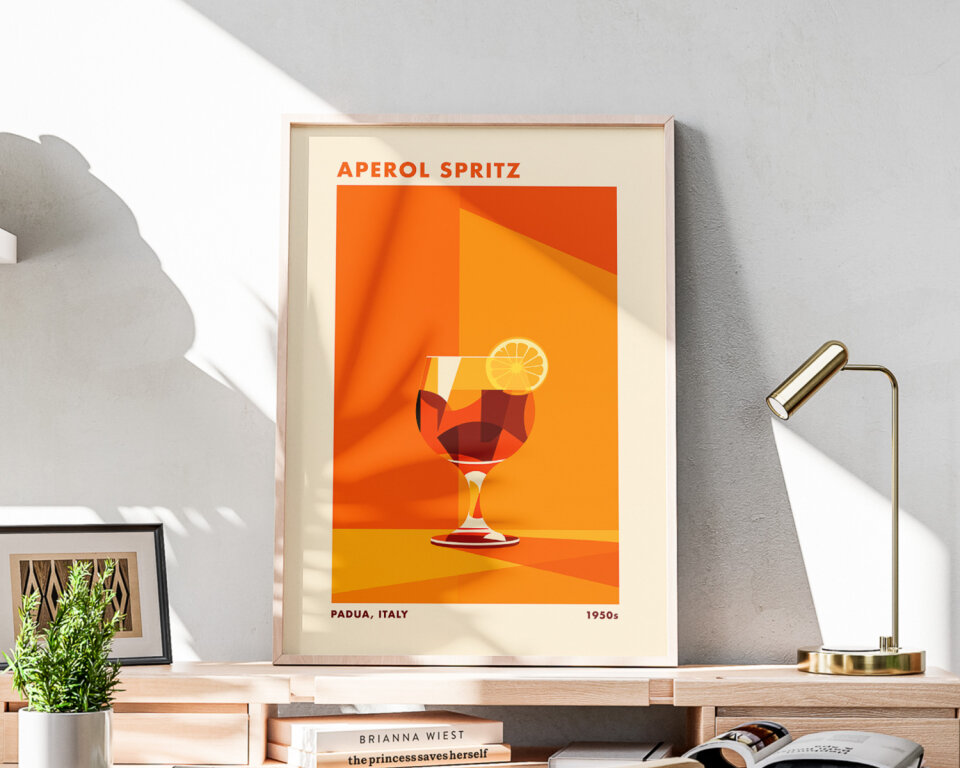 Aperol Spritz drink poster No.2 | Affisch, Plansch & Cocktail Poster