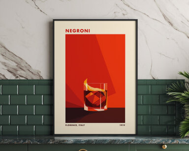 Negroni drink poster No.2 | Affisch, Plansch & Cocktail Poster