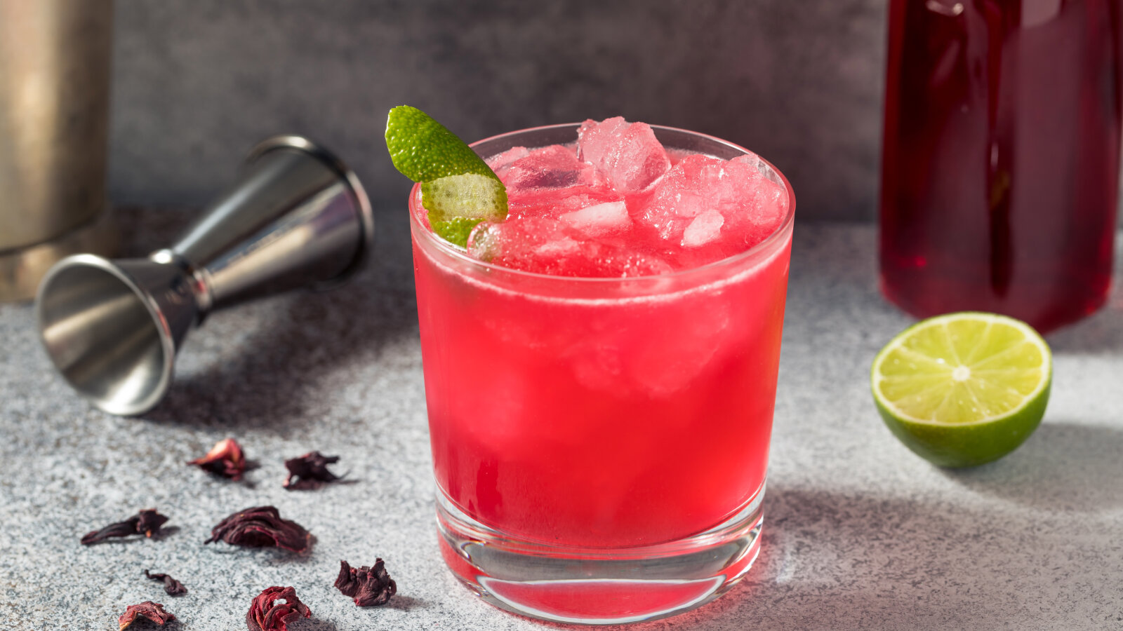 Gin Hibiscus Sour