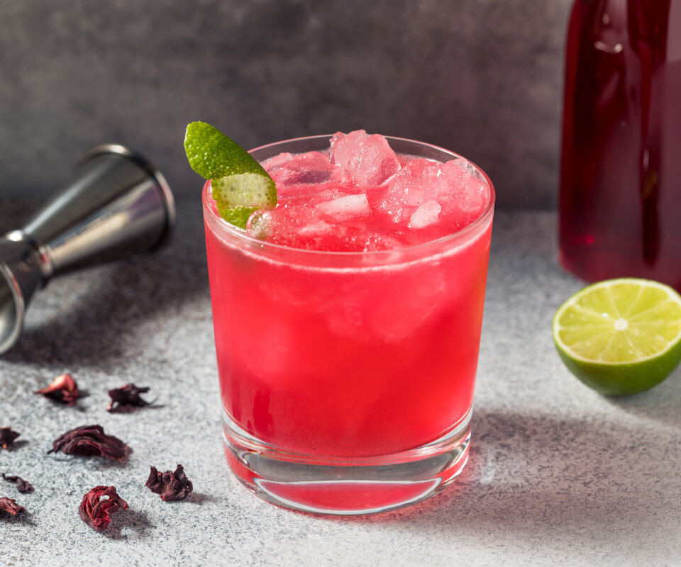 Gin Hibiscus Sour drink-recept